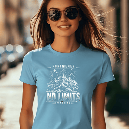 No Limits Women’s Biker T-Shirt – Heavyweight Gildan® 5000 Crewneck