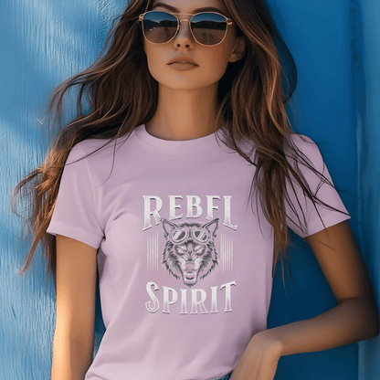 Rebel Spirit Women’s Biker T-Shirt – Heavyweight Gildan® 5000 Crewneck