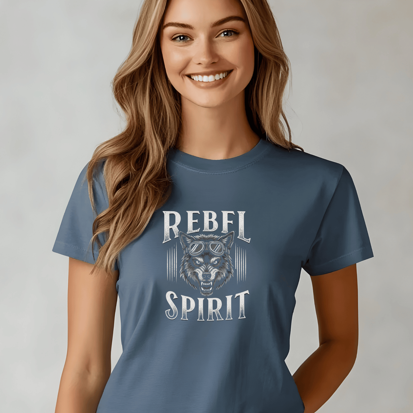 Rebel Spirit Women’s Biker T-Shirt – Heavyweight Gildan® 5000 Crewneck