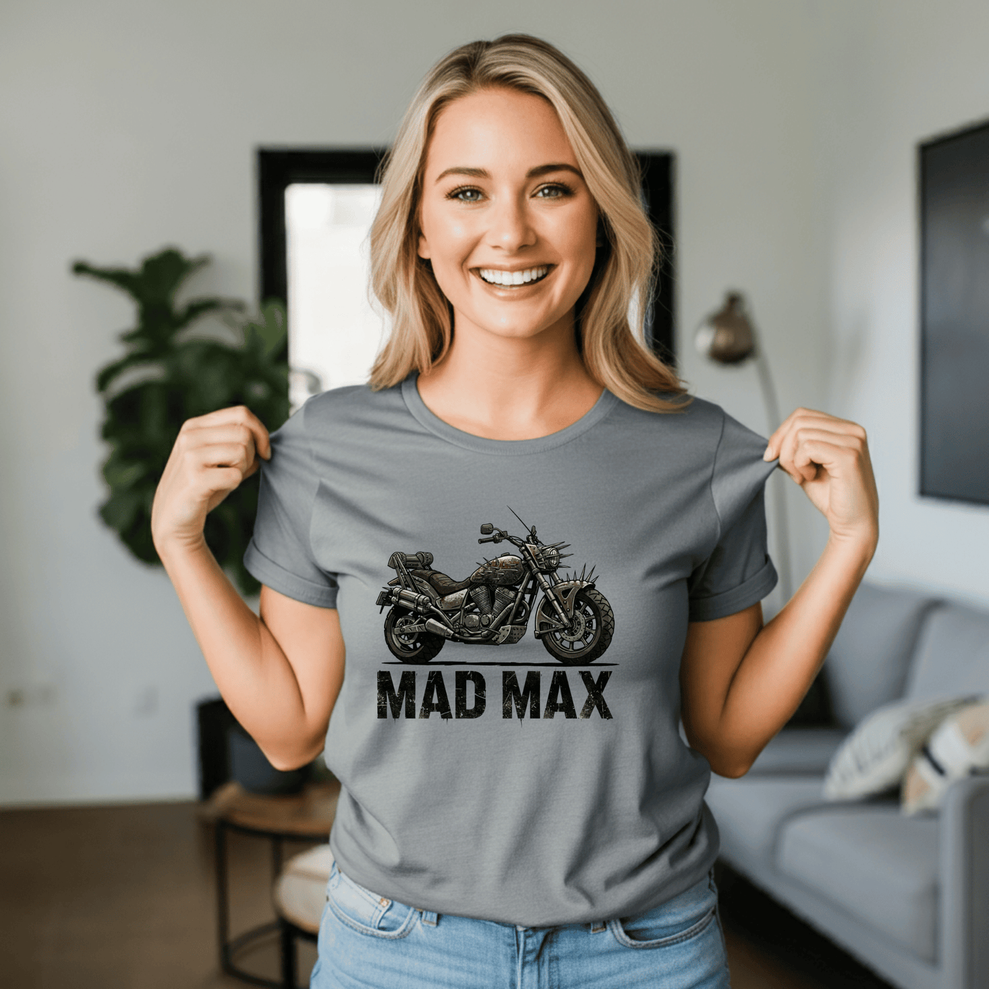 Mad Max Women’s Biker T-Shirt – Heavyweight Gildan® 5000 Crewneck